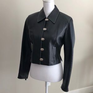 Carlisle black leather jacket